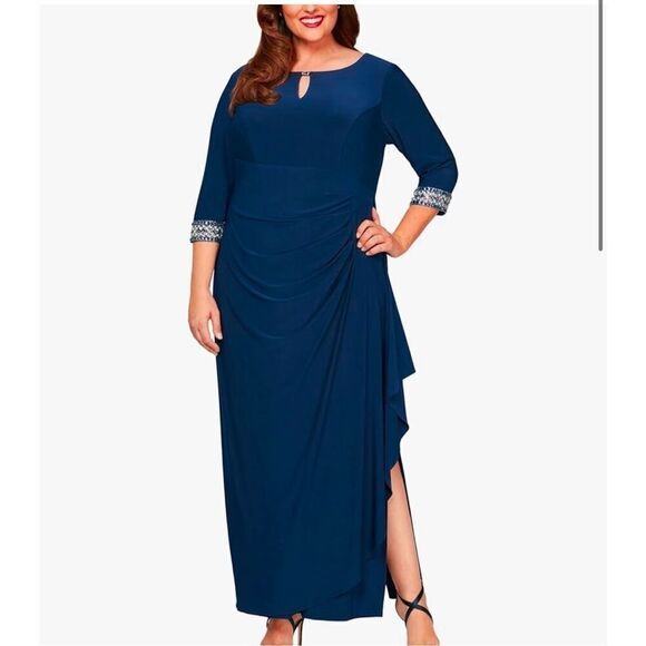 Alex Evenings Dresses & Skirts - NWT Alex Evenings size 16 cobalt blue formal dress wedding guest mother bride gr